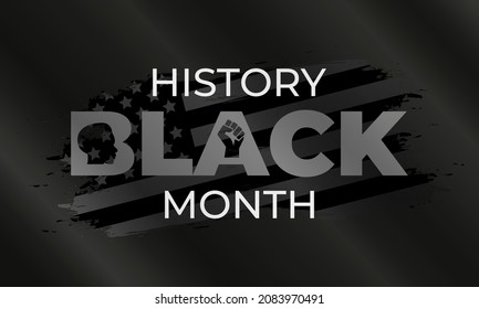 Black History Month. Celebrated annually in February in the USA and Canada, October in Great Britain . Background, poster, greeting card, banner design. Vector EPS 10.
