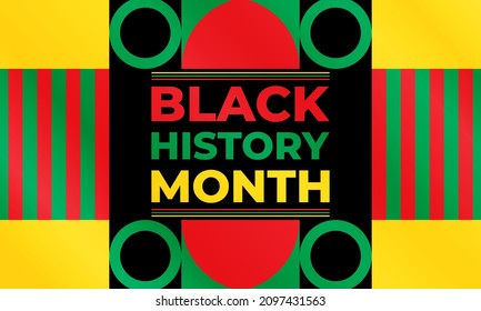 Black History Month. Celebrated annually in February in the USA and Canada, October in Great Britain . Background, poster, greeting card, banner design. Vector EPS 10.