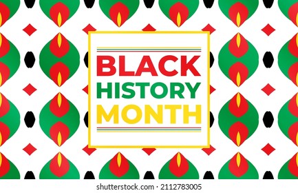 Black History Month. Celebrated annually in February in the USA and Canada, October in Great Britain . Background, poster, greeting card, banner design. Vector EPS 10.