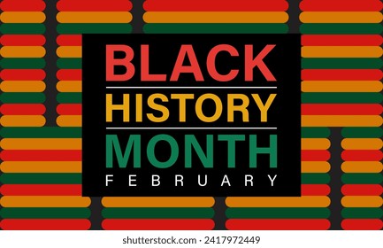 Black History Month celebrated every year in month of february. Vector banner, flyer, poster and social medial template design.