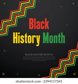 Black History Month celebrated. February national black history month African American vector illustration Template for background, banner, card, poster with text inscription