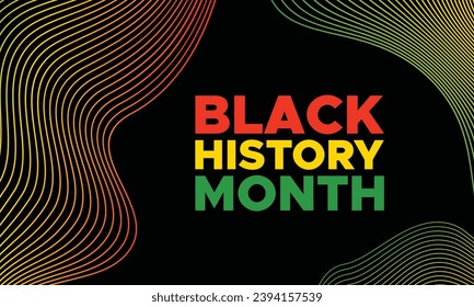 Black History Month celebrated. February national black history month African American vector illustration Template for background, banner, card, poster with text inscription
