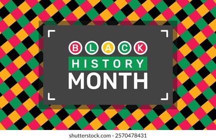 Black History Month is celebrated in February and October across the US, Canada, UK, Africa, Ireland. Pattern classic color background template use to banners, cards, posters, book covers, and placard