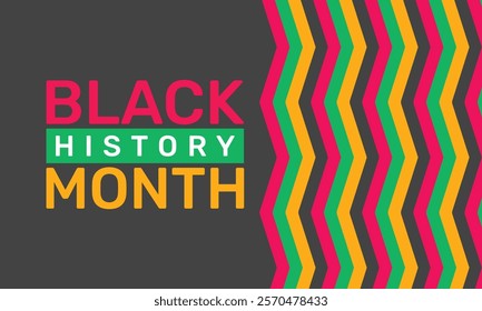 Black History Month is celebrated in February and October across the US, Canada, UK, Africa, Ireland. Pattern classic color background template use to banners, cards, posters, book covers, and placard