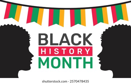 Black History Month is celebrated in February and October across the US, Canada, UK, Africa, Ireland. Pattern classic color background template use to banners, cards, posters, book covers, and placard