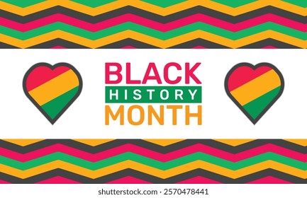 Black History Month is celebrated in February and October across the US, Canada, UK, Africa, Ireland. Pattern classic color background template use to banners, cards, posters, book covers, and placard