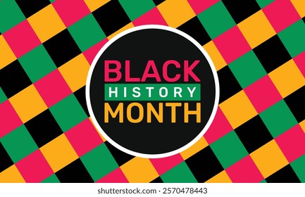 Black History Month is celebrated in February and October across the US, Canada, UK, Africa, Ireland. Pattern classic color background template use to banners, cards, posters, book covers, and placard