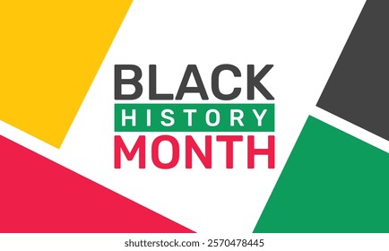 Black History Month is celebrated in February and October across the US, Canada, UK, Africa, Ireland. Pattern classic color background template use to banners, cards, posters, book covers, and placard