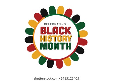 Black history month  celebrating , African American History month  , illustration design graphic black history month.