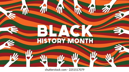 black history month celebrating banner vector illustration