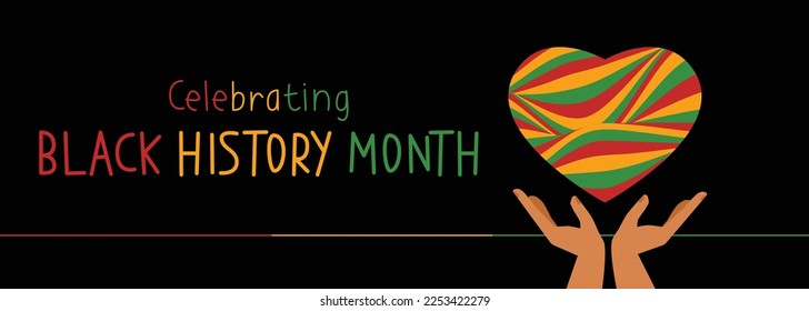 black history month celebrating banner vector illustration