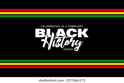 Black History Month Celebrating February Holiday Concept