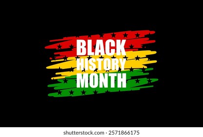 Black History Month Celebrating February Holiday Concept