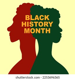 Black History Month Celebrating Template. Black History Month Social Media Poster. Banner Post Feed