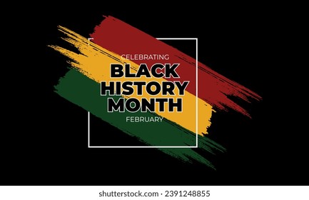 Black History Month Celebration Background Vector Illustration