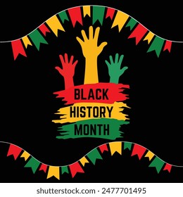 Black history month celebration background