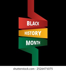 Black History Month Celebration Background Vector Illustration