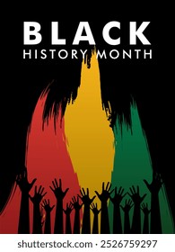 Black History Month Celebration Background Vector Illustration