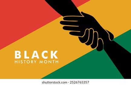 Black History Month Celebration Background Vector Illustration 