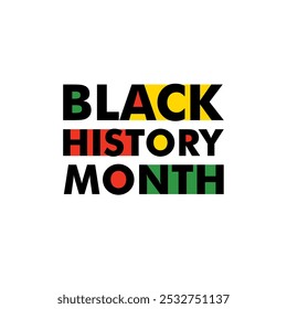 Black History Month Celebration Background Vector Illustration 