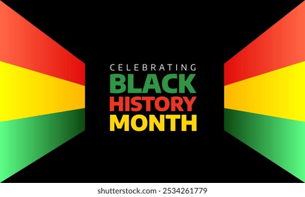 Black History Month Celebration Background Vector Illustration 
