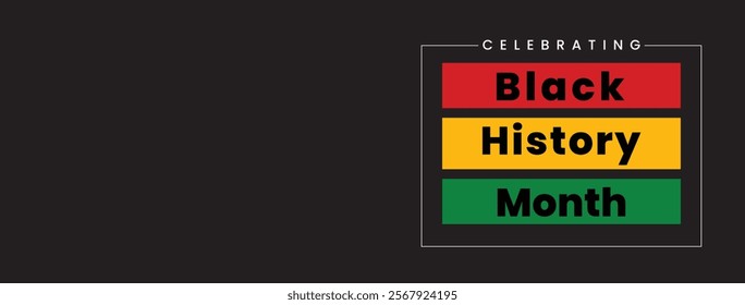 Black history month celebration banner. African American history. Vector illustration