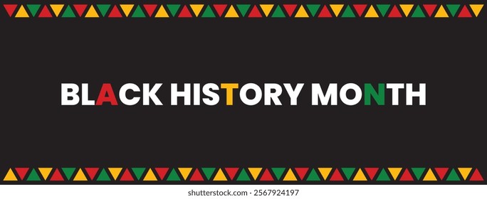 Black history month celebration banner. African American history. Vector illustration