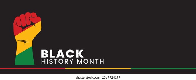 Black history month celebration banner. African American history. Vector illustration