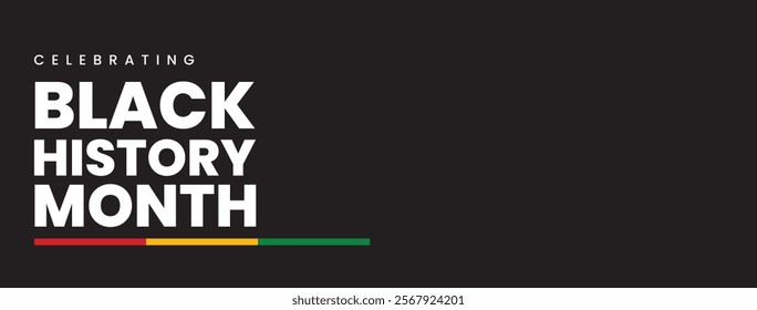 Black history month celebration banner. African American history. Vector illustration