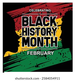 Black history month celebration concept. African American history celebration. Flat vector modern illustration 