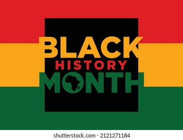 Black History Month celebration design. Vector illustration and icon symbol. Logotype and word mark.