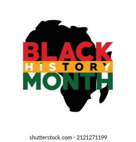 Black History Month celebration design. Vector illustration and icon symbol. Logotype and word mark.