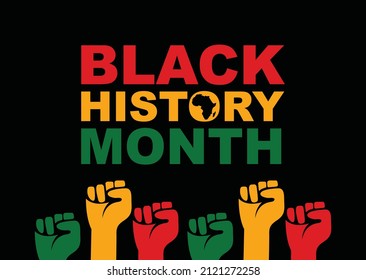 Black History Month Celebration Design. Vector Illustration And Icon Symbol. Logotype And Word Mark.