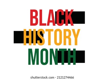 Black History Month celebration design. Vector illustration and icon symbol. Logotype and word mark.