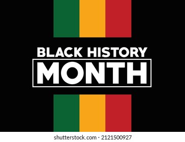 Black History Month celebration design. Vector illustration and icon symbol. Logotype and word mark.