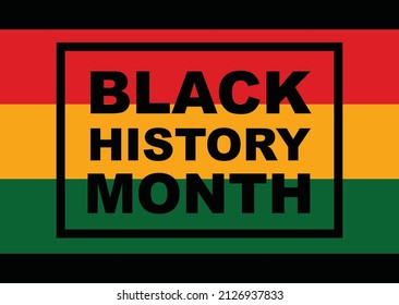 Black History Month celebration design. Vector illustration and icon symbol. Logotype and word mark.