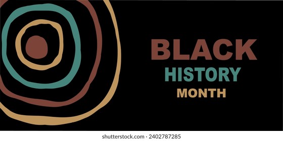 Acto de celebración del Mes de la Historia Negra. Resumen y fondo negro artístico blanco de colores terráneos. Cultura africana. Igualdad racial - justicia - identidad - concepto anti-racismo. Banner 