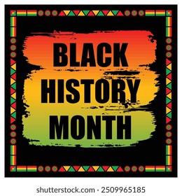 Black History Month celebration. February in America and Canada. Black History Month concept. Flat vector illustration.