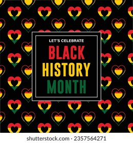 Black history month celebration post. Black history vector illustration template design.