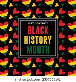 Black history month celebration post. Black history vector illustration template design.