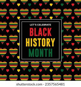 Black history month celebration post. Black history vector illustration template design.
