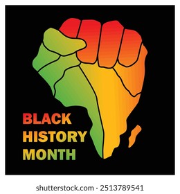 Black history month celebration. Recalling the achievements of African Americans in the history of the United States. Black History Month concept. Flat vector illustration.