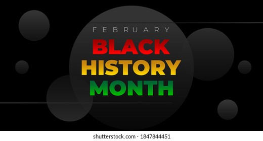 Black history month. Celebration vector banner. African-American History Month illustration for social media, card, poster. Art with low poly abstract black African colors.