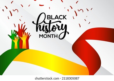 Black History Month Celebration Vector Template Design Illustration