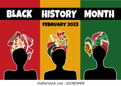 Black-History-Monat-Fest Vektor-Banner.Schwarze Geschichte Monat Social Media-Post-Vorlage, Karte, Poster