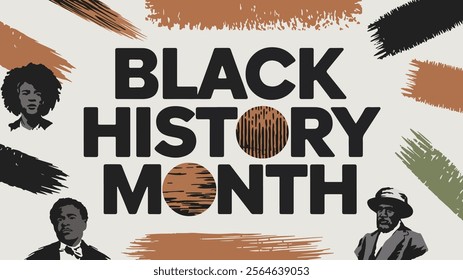 Black History Month Celebration. Vector illustration design honoring Black heritage and culture. Perfect for posters, banners, and educational materials.