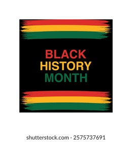 black history month celebration vector template. Afro American freedom day.