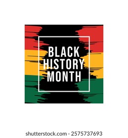 black history month celebration vector template. Afro American freedom day.