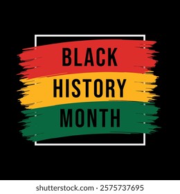 black history month celebration vector template. Afro American freedom day.