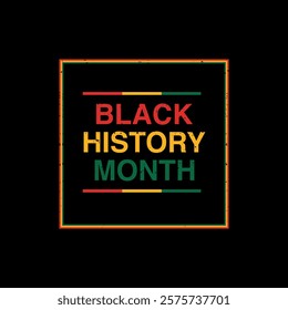 black history month celebration vector template. Afro American freedom day.